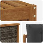 vidaXL Ensemble de canapés d'extérieur 5 pc Naturel et Anthracite