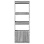 vidaXL Buffet haut 63x33x180 cm sonoma gris bois d'ingénierie