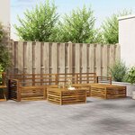 vidaXL Ensemble de canapés d'extérieur 6 Pièces Naturel