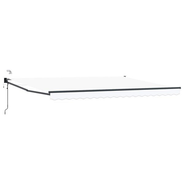 vidaXL Auvent rétractable électrique Blanc 4 × 3 m