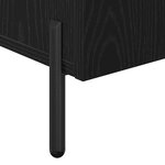 vidaXL Buffet en chêne noir 90x34x80 cm en bois d'ingénierie
