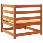 vidaXL Salon de jardin 5 Pièces cire marron bois de pin massif