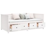 vidaXL Lit de jour sans matelas blanc 75x190 cm bois de pin massif