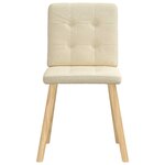 vidaXL Chaises à manger lot de 2 crème tissu