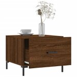 vidaXL Table basse Chêne marron 50x50x40 cm Bois d'ingénierie