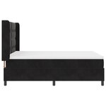 Lit Box Spring vidaXL avec Matelas Noir 160x200 cm Velours