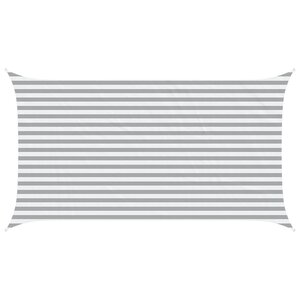 vidaXL Voile d'ombre Gris clair et blanc 4 5 x 2 5 m
