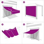 vidaXL Tissu de remplacement de store Jaune et Blanc 10x1.6 m