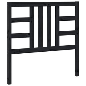 vidaXL Tête de lit Noir 106x4x100 cm Bois massif de pin