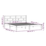 vidaXL Cadre de lit Bois de pin massif 140x190 cm