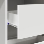 vidaXL Bureau avec tiroir Blanc 90 x 37 5 x 75 cm Bois d'ingénierie