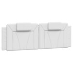 vidaXL Lit Viana avec matelas blanc 160x200 cm similicuir