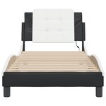 vidaXL Cadre de lit avec LED sans matelas noir et blanc 80x200 cm