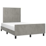 vidaXL Cadre de lit sans matelas gris clair 120x200 cm velours