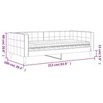 vidaXL Lit de jour avec matelas noir 90x190 cm velours