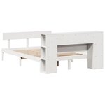 vidaXL Lit bibliothèque sans matelas blanc 150x200 cm bois pin massif