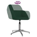 vidaXL Chaises pivotantes à manger lot de 2 vert foncé tissu
