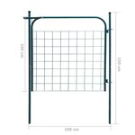 vidaXL Portail de clôture de jardin 100 x 100 cm Anthracite