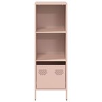 vidaXL Buffet haut rose 35x39x103 5 cm acier