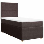 vidaXL Sommier à lattes de lit avec matelas Marron foncé 90x190 cm