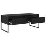 vidaXL Table basse Chêne noir 100 x 46 x 40 cm Bois d'ingénierie