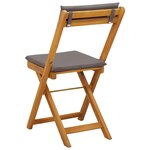 vidaXL Chaises de bistrot d'extérieur 2 Pièces Gris foncé 40 x 53 x 80 cm