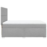 vidaXL Sommier à lattes de lit avec matelas Gris clair 140x200cm Tissu
