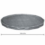 Bestway Couverture de piscine Ø3 05 m Rond Polyester Gris