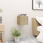 vidaXL Tables de chevet 2Pièces Chêne sonoma 30 5x30x30cm Bois ingénierie