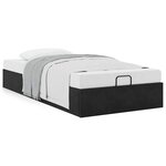vidaXL Cadre de lit ottoman sans matelas noir 90x190 cm velours