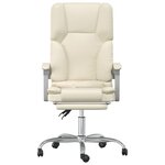vidaXL Fauteuil de massage inclinable de bureau Crème Similicuir