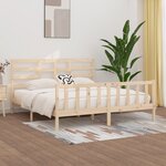 vidaXL Cadre de lit sans matelas 200x200 cm bois massif de pin