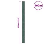 vidaXL Membrane anti-mauvaises herbes vert 2x100 m PP