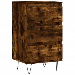 vidaXL Buffet chêne fumé 40x35x70 cm bois d'ingénierie