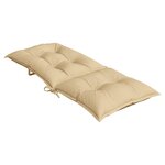 vidaXL Coussins de chaise à dossier haut lot de 2 beige mélangé tissu