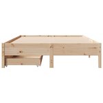 vidaXL Cadre de lit sans matelas 135x190 cm bois de pin massif