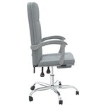 vidaXL Fauteuil inclinable de bureau Gris clair Tissu
