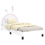 vidaXL Cadre de lit pour enfants avec tête de lit Blanc 80 x 200 cm PU