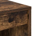 vidaXL Bureau avec rangement Chêne fumé Bois d'ingénierie