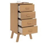 vidaXL Table de chevet OLDEN marron bois de pin solide