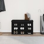 Banc de rangement vidaXL Chêne noir 80x30x48 cm Bois reconstitué