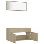 vidaXL Ensemble de meubles de salle de bain 2 Pièces chêne sonoma