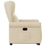 vidaXL Fauteuil inclinable Crème Tissu