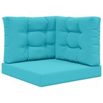 vidaXL Coussin de canapé d'extérieur 3 Pièces Turquoise Polyester