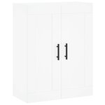 vidaXL Buffet haut Blanc 69 5x34x180 cm Bois d'ingénierie