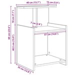 vidaXL Cabinet de chevet 2 Pièces Chêne noir 40 x 35 x 60 cm