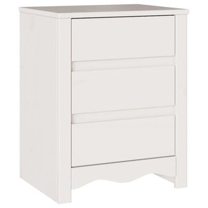 vidaXL Cabinet de chevet avec tiroir Drammen Blanc 45 x 35 x 56 cm