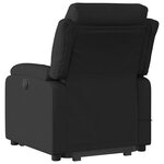 vidaXL Fauteuil inclinable de massage électrique Noir Tissu