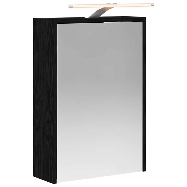 vidaXL Armoire Miroir de Salle de Bain Chêne noir 43 x 16 x 62.5 cm