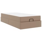 vidaXL Cadre de lit avec matelas avec matelas 2 Pièces Tan PVC